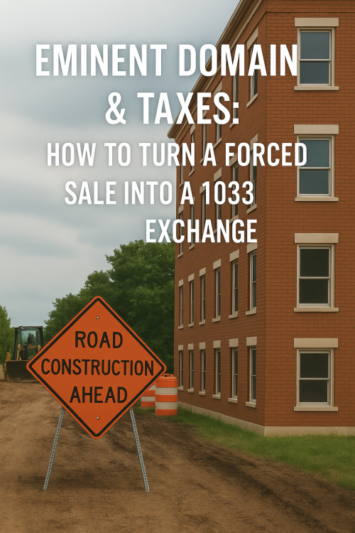 Eminent Domain and Taxes and 1033 Exchanges